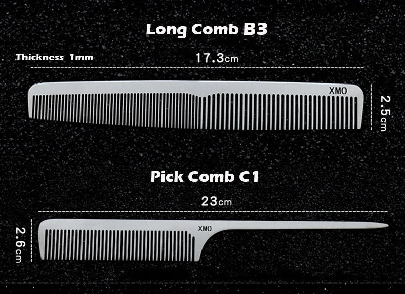 Brainbow Titanium Steel Hair Comb – Professional Anti-Static Salon Hairdressing Brush for Men