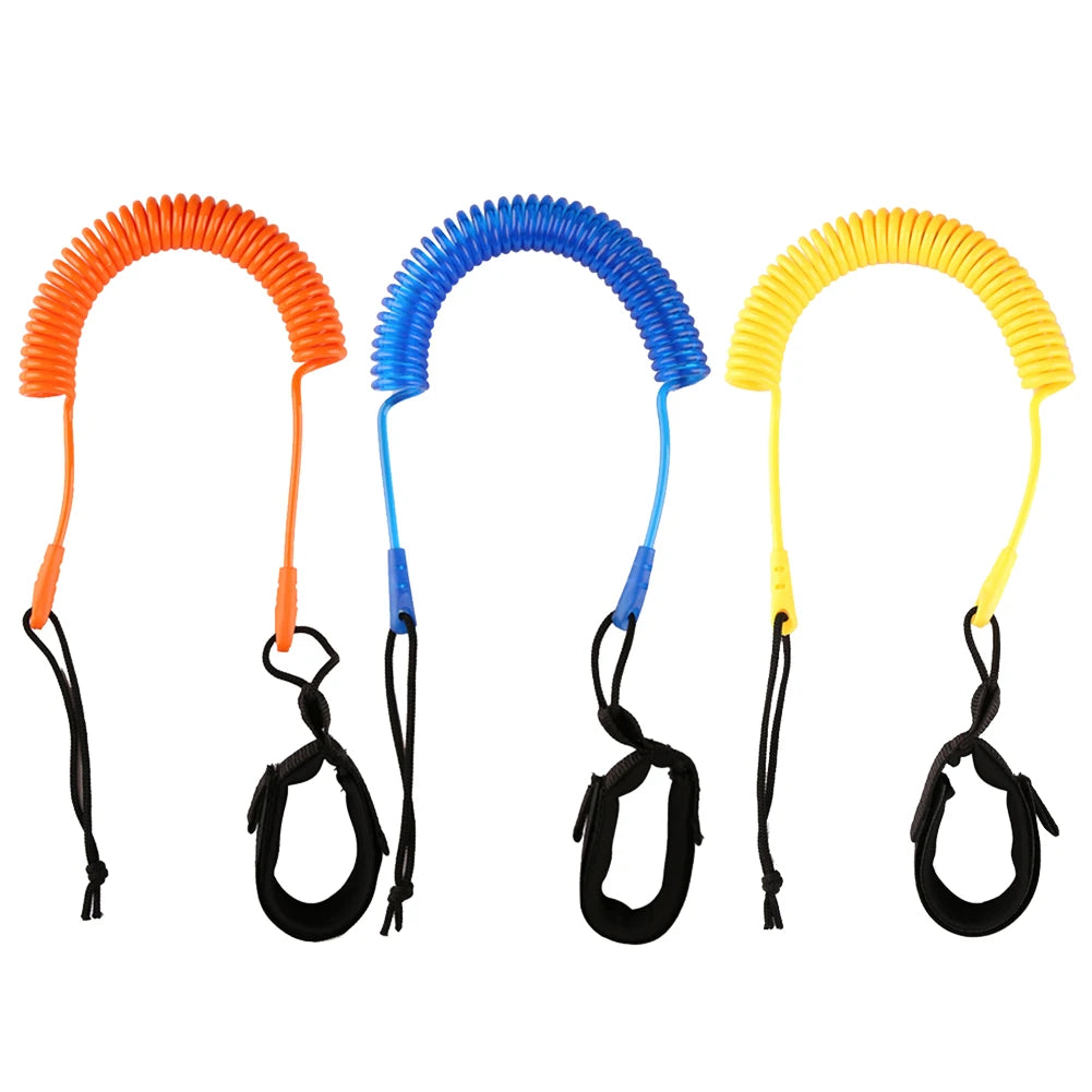 SUP Surf Ankle Leash — Coiled Elastic Leg Rope for Stand Up Paddle Boards & Surfboards