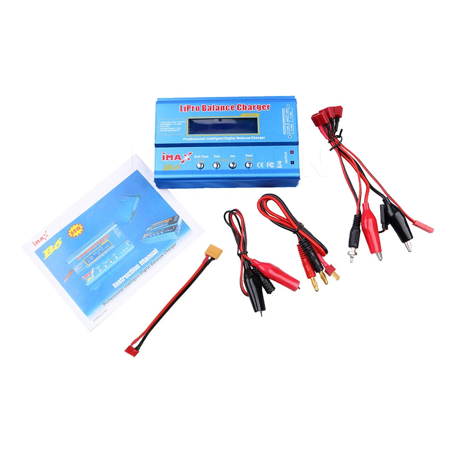 IMAX B6 Balance Charger for RC Helicopters – LCD NIMH/NICD Battery Discharger with 15A 6A Power Adapter