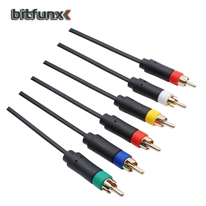 Bitfunx PS2/PS3 1.8m Component Cable – Premium High-Resolution Game Cable for Sony PlayStation 2/3