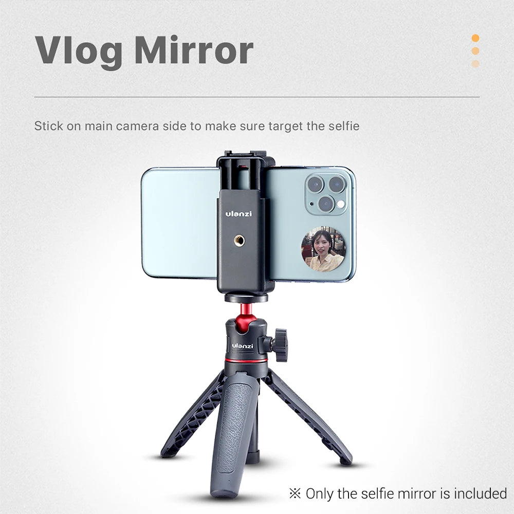 Universal Smartphone Selfie Vlog Mirror: Compatible with iPhone & Samsung - Essential Photography Accessories for Photo and Video