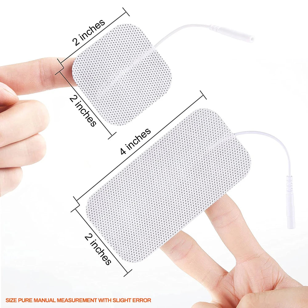 Therapeutic TENS Electrode Pads with Conductive Gel - Muscle Stimulator Massage Patches for Physiotherapy Relief & Pressure Pulse Therapy