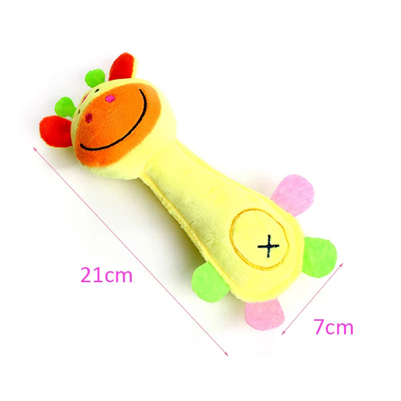 Durable Plush Dog Toy – Animal Shape with Squeaky, Chew & Cleaning Toy for Small Dogs (Chihuahua, Yorkshire, Bichon, Puppy)