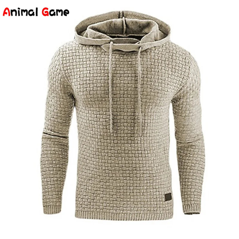 Warm Men's Solid Color Hoodie - Oversized Sweatshirt with Zipper, Paired Hoodies for Men & Women