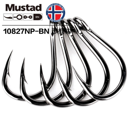 Mustad Norway Sea Fishing Hooks – Super Strong Big Circle Hooks, Sizes 1#-12/0# 10827NP-BN