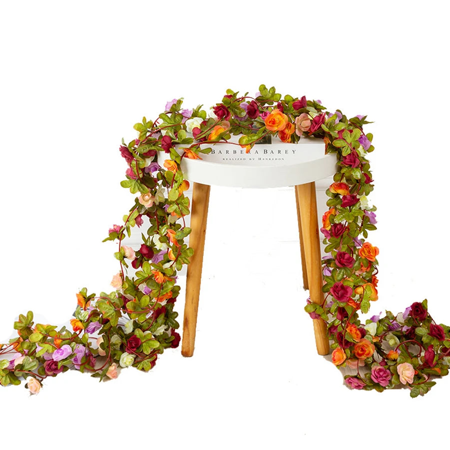 250CM Artificial Rose Flower Vine — Wedding, Home, Garden, Christmas & DIY Decoration Arch
