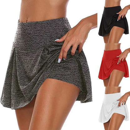 Summer Women's Sports Skirts: Quick-Drying Tennis Dance Fitness Mini Skirts - High Waist, Solid Colors, Ideal for Golf & More