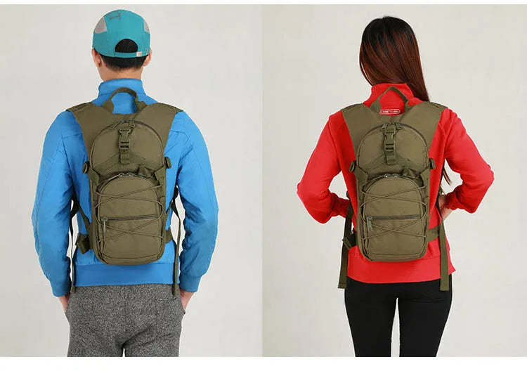 15L Molle Tactical Backpack - Outdoor Sports Bicycle Bag for Cycling, Climbing, Hiking, Camping, Fishing, Hydration