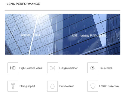 PARZIN Luxury Women’s Sunglasses – Designer Vintage Polarized Driving Shades with Hollow Lace