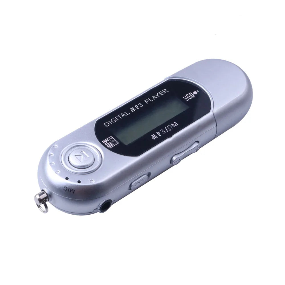 Mini USB MP3 Player with LCD Screen – USB 2.0 Music Player with FM Radio Function & Flash Drive Design