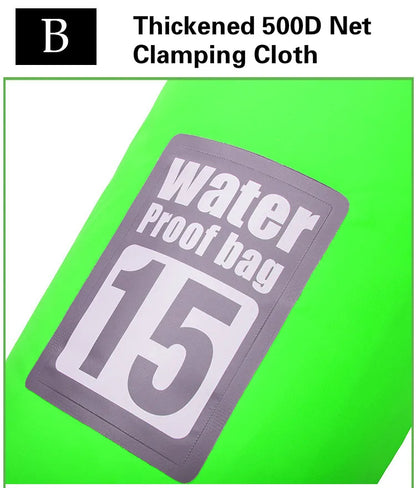 Outdoor PVC Waterproof Dry Bag – 5L/10L/15L/20L/30L Storage Sack for Canoe, Kayak, Rafting, Swimming & Travel