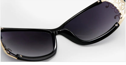 PARZIN Luxury Women’s Sunglasses – Designer Vintage Polarized Driving Shades with Hollow Lace