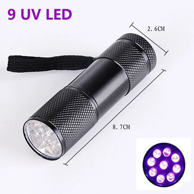 100 LED UV Flashlight 395NM – Black Light Torch for Dog Urine, Pet Stains & Bed Bug Detection