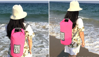 Outdoor PVC Waterproof Dry Bag – 5L/10L/15L/20L/30L Storage Sack for Canoe, Kayak, Rafting, Swimming & Travel