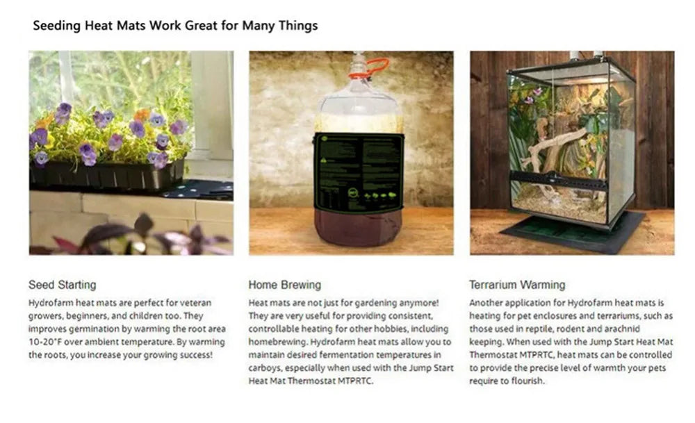 5–45W Seedling Heat Mat — 220V–240V Plant Germination & Propagation Pad for Flowers, Vegetables, and Winter Anti-Cold Protection