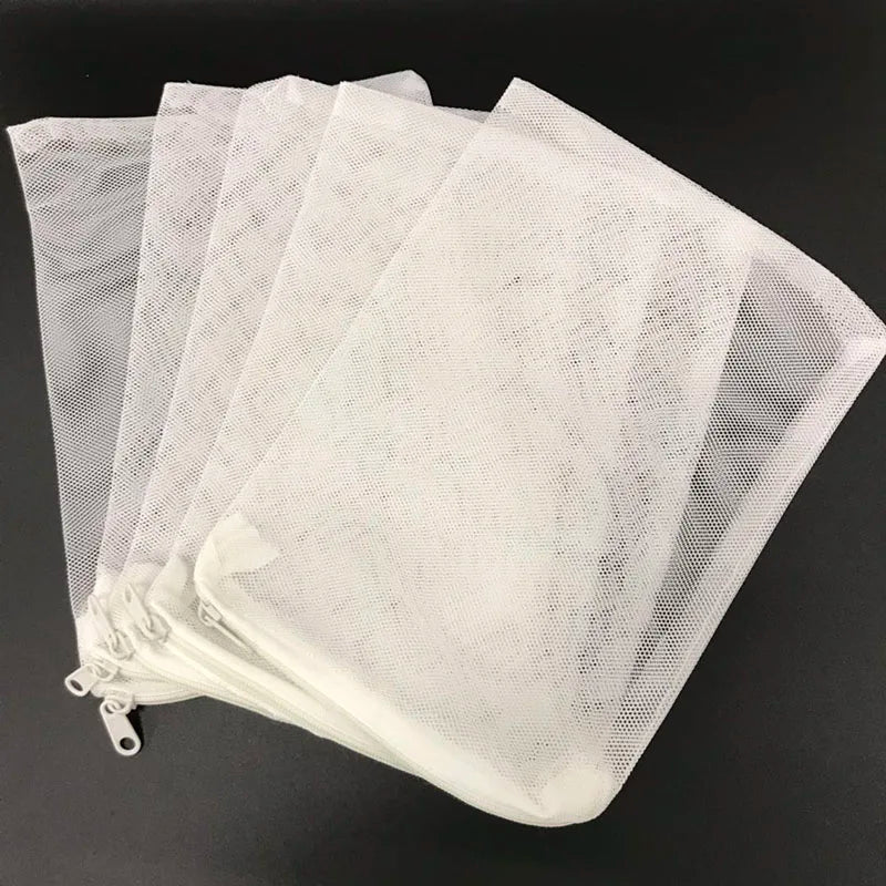 10Pcs Mesh Filter Net Bags – Aquarium Pond Bio Ball, Carbon Media & Ammonia Isolation Bags, White & Black