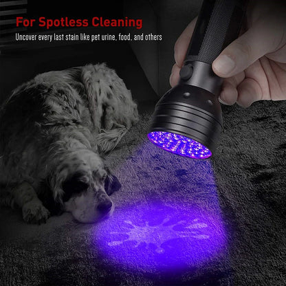 100 LED UV Flashlight 395NM – Black Light Torch for Dog Urine, Pet Stains & Bed Bug Detection