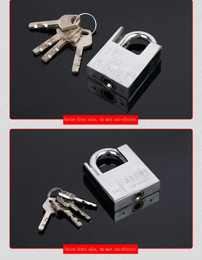 Keyed Padlock – Waterproof & Antirust Multifunctional Anti-Theft Lock, Pry Door & Window Security Lock