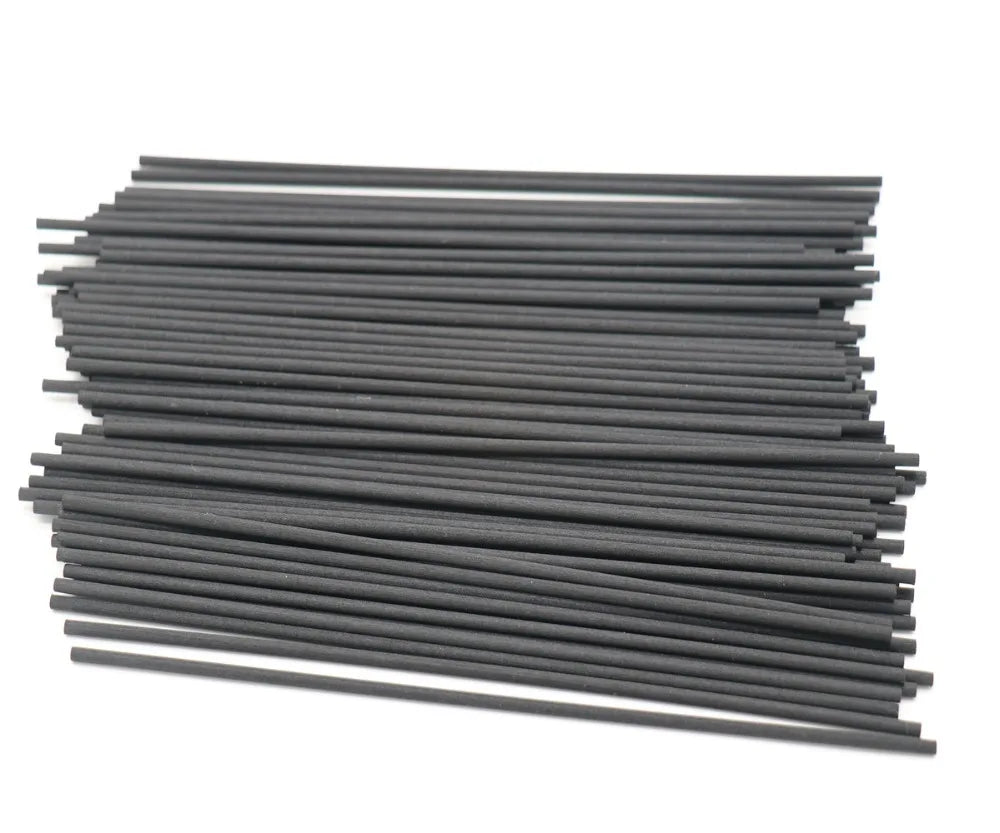 100PCS Black Fiber Rattan Sticks – Reed Diffuser Refill Sticks for Aromatherapy, 40/35/30/25/22/19/10cm