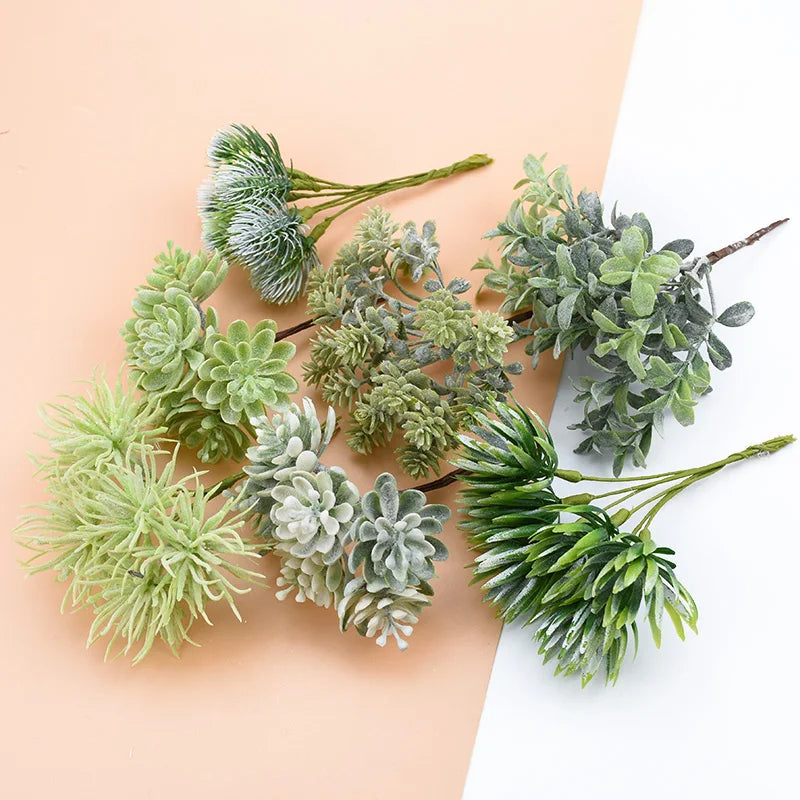 6PCS Artificial Silk Flowers for Scrapbooking & Crafts – Fake Decorative Plants for Home, Wedding & Christmas Wreath Decor