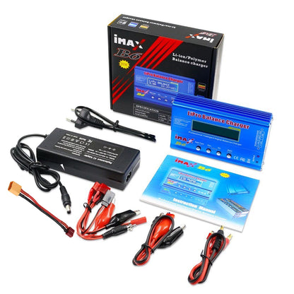 IMAX B6 Balance Charger for RC Helicopters – LCD NIMH/NICD Battery Discharger with 15A 6A Power Adapter