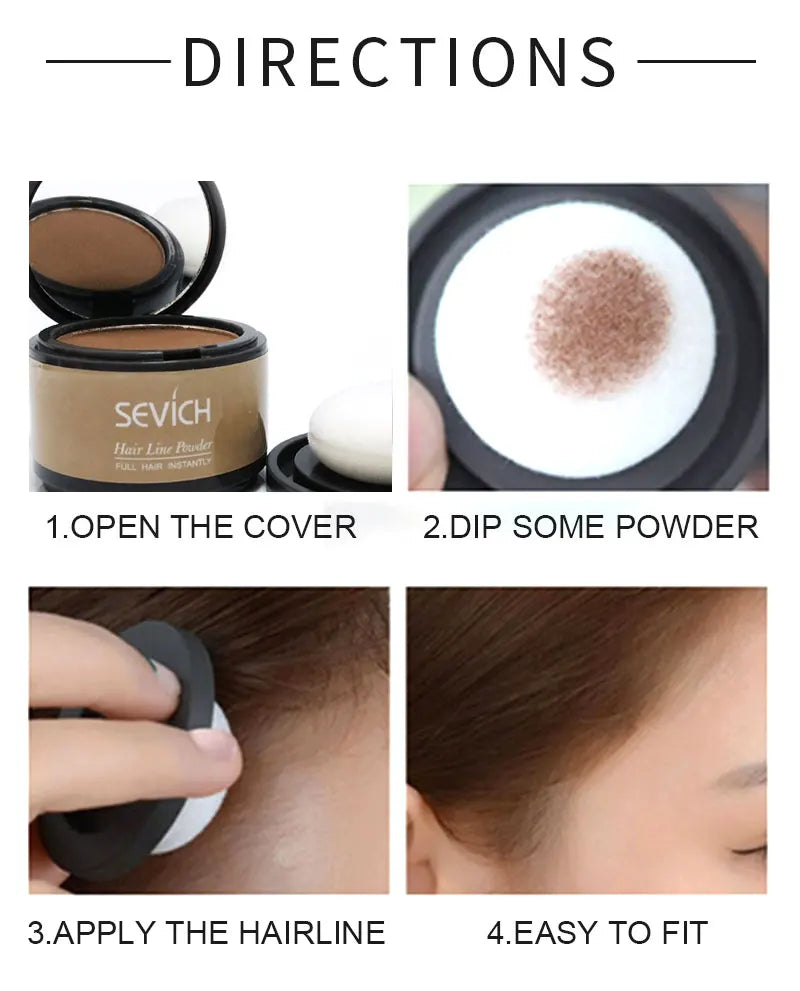 Sevich Hairline Powder 4g – Natural Hairline Shadow Concealer for Hair Loss, Unisex Makeup