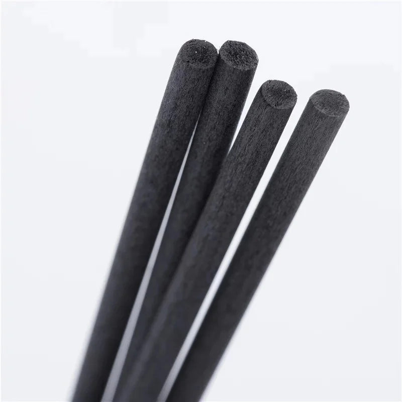 100PCS Black Fiber Rattan Sticks – Reed Diffuser Refill Sticks for Aromatherapy, 40/35/30/25/22/19/10cm