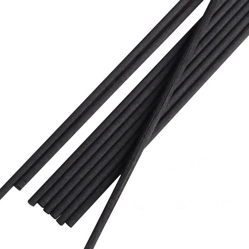 100PCS Black Fiber Rattan Sticks – Reed Diffuser Refill Sticks for Aromatherapy, 40/35/30/25/22/19/10cm