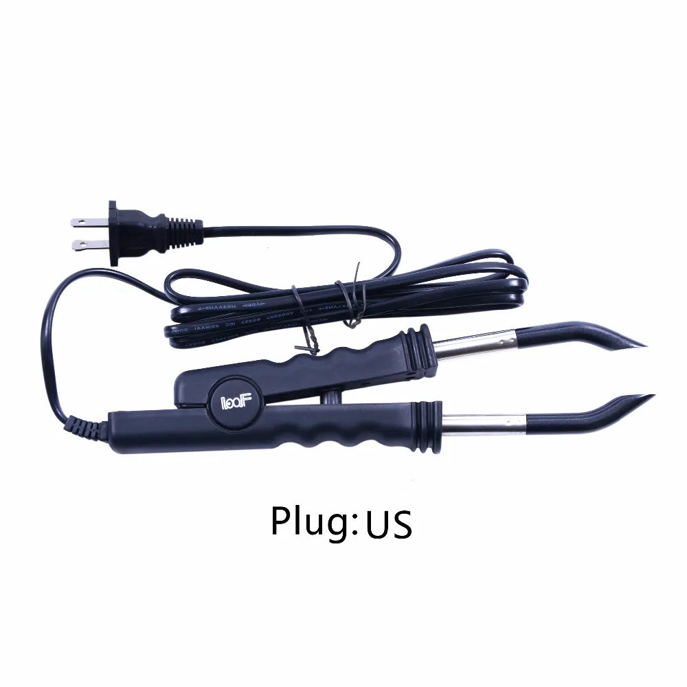 Professional Fusion Hair Extension Heat Iron Wand: Constant Heat Flat Plate Keratin Bonding Salon Tool
