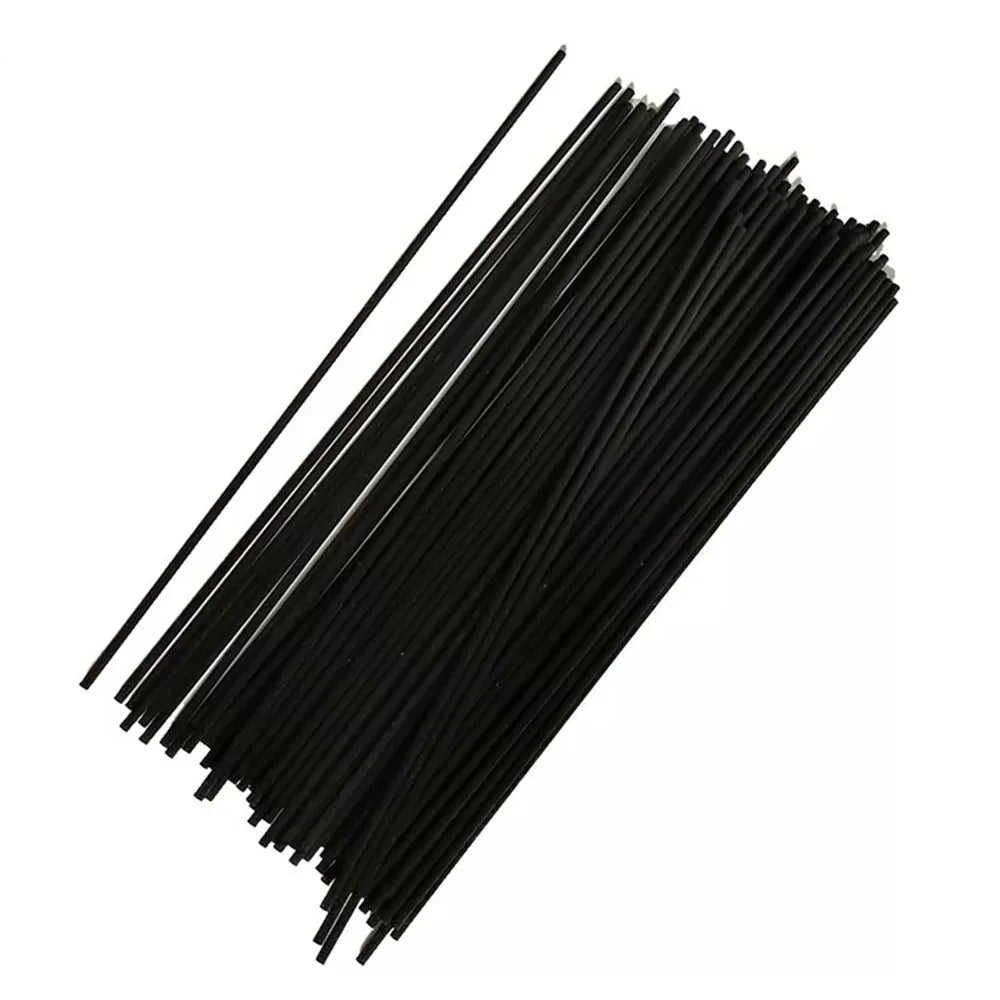 100PCS Black Fiber Rattan Sticks – Reed Diffuser Refill Sticks for Aromatherapy, 40/35/30/25/22/19/10cm