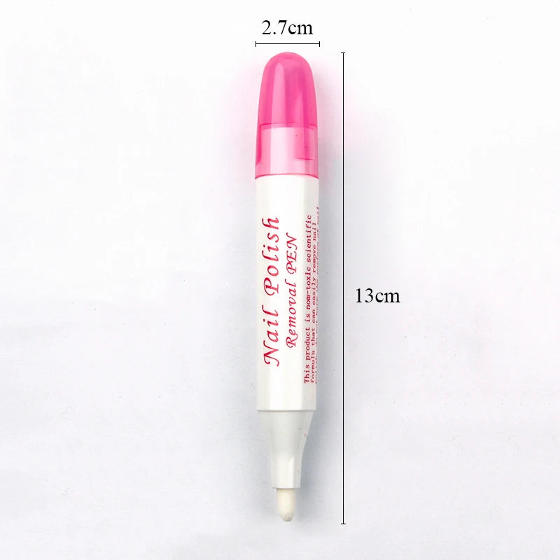 1 Pc Nail Art Corrector Pen with 3 Tips - Newest Nail Polish Corrector for Mistake Removal - Manicure Tool for Precise Cleaning
