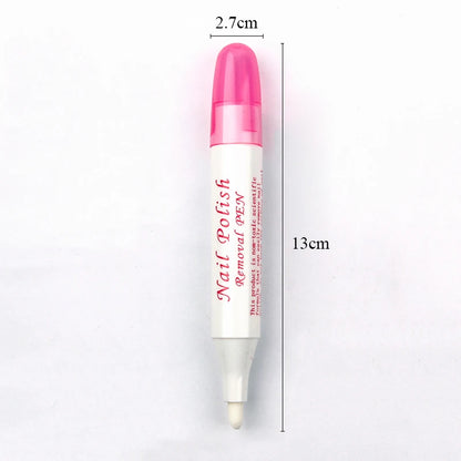 1 Pc Nail Art Corrector Pen with 3 Tips - Newest Nail Polish Corrector for Mistake Removal - Manicure Tool for Precise Cleaning