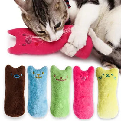 Interactive Catnip Teeth Grinding Toys - Funny Plush Cat Toy for Pet Kittens, Promotes Chewing, Vocal Play, and Claws Engagement with Cat Mint