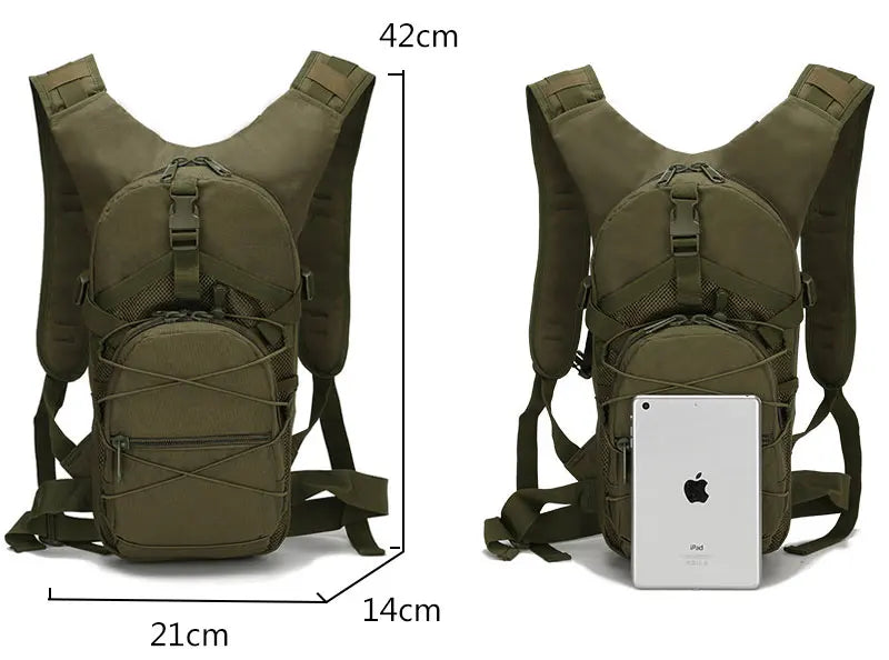 15L Molle Tactical Backpack - Outdoor Sports Bicycle Bag for Cycling, Climbing, Hiking, Camping, Fishing, Hydration