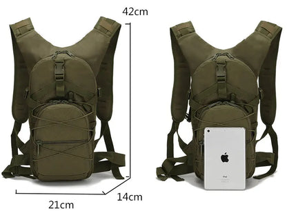 15L Molle Tactical Backpack - Outdoor Sports Bicycle Bag for Cycling, Climbing, Hiking, Camping, Fishing, Hydration