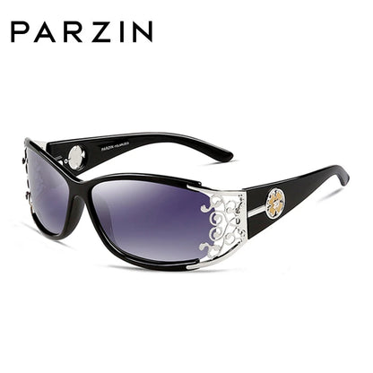 PARZIN Luxury Women’s Sunglasses – Designer Vintage Polarized Driving Shades with Hollow Lace
