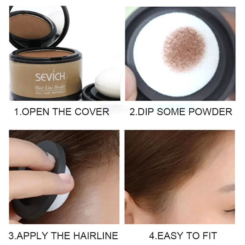 Sevich Hairline Powder 4g – Natural Hairline Shadow Concealer for Hair Loss, Unisex Makeup