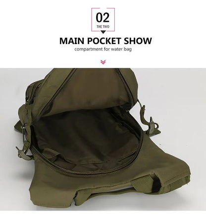 15L Molle Tactical Backpack - Outdoor Sports Bicycle Bag for Cycling, Climbing, Hiking, Camping, Fishing, Hydration