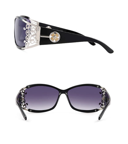 PARZIN Luxury Women’s Sunglasses – Designer Vintage Polarized Driving Shades with Hollow Lace
