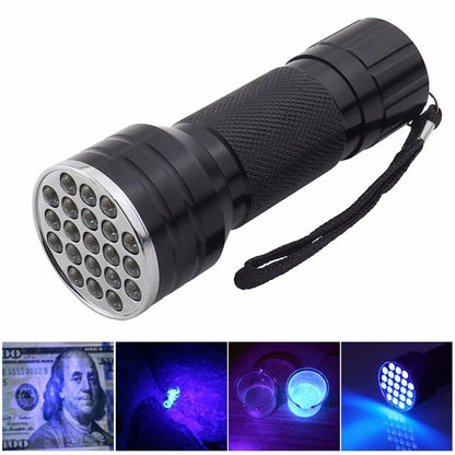 100 LED UV Flashlight 395NM – Black Light Torch for Dog Urine, Pet Stains & Bed Bug Detection