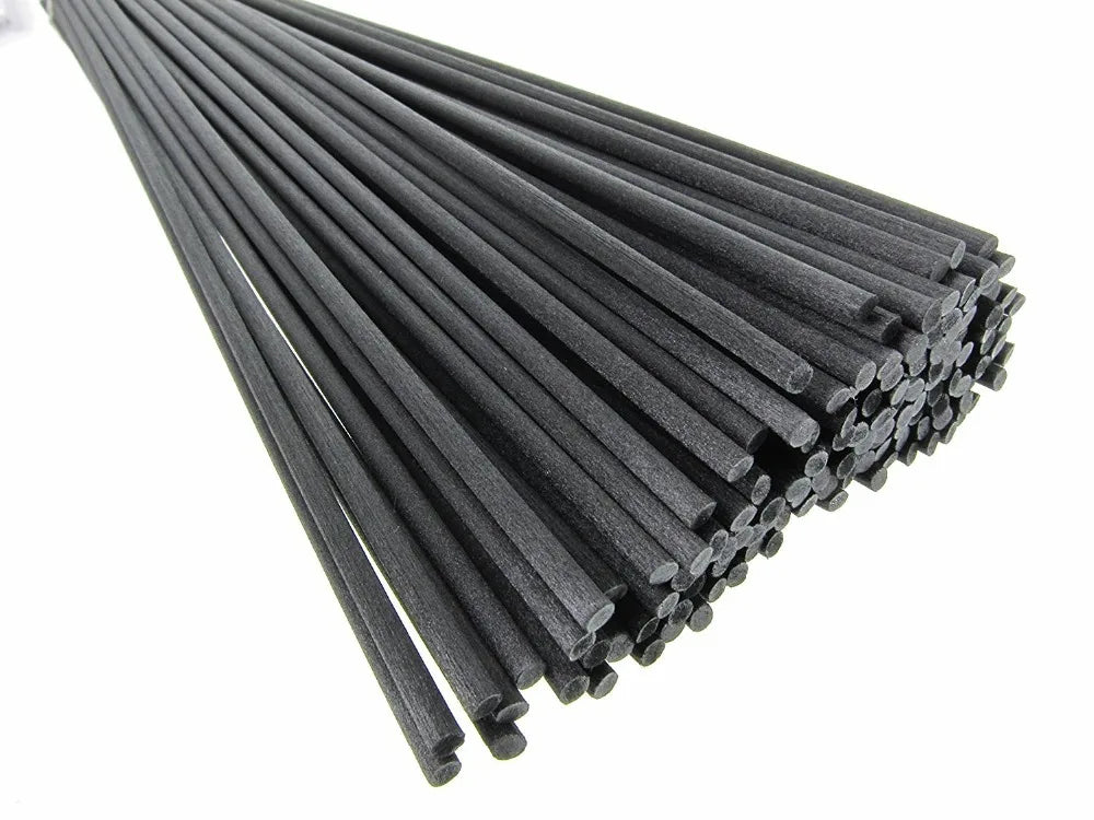 100PCS Black Fiber Rattan Sticks – Reed Diffuser Refill Sticks for Aromatherapy, 40/35/30/25/22/19/10cm