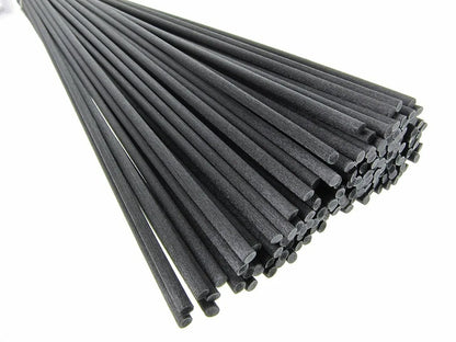 100PCS Black Fiber Rattan Sticks – Reed Diffuser Refill Sticks for Aromatherapy, 40/35/30/25/22/19/10cm