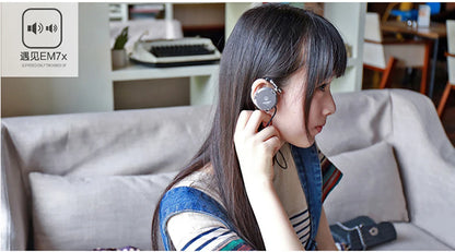 Audio-Technica ATH-EM7X Wired Sport Ear Hook Earphones with Heavy Bass for Android & iPhone