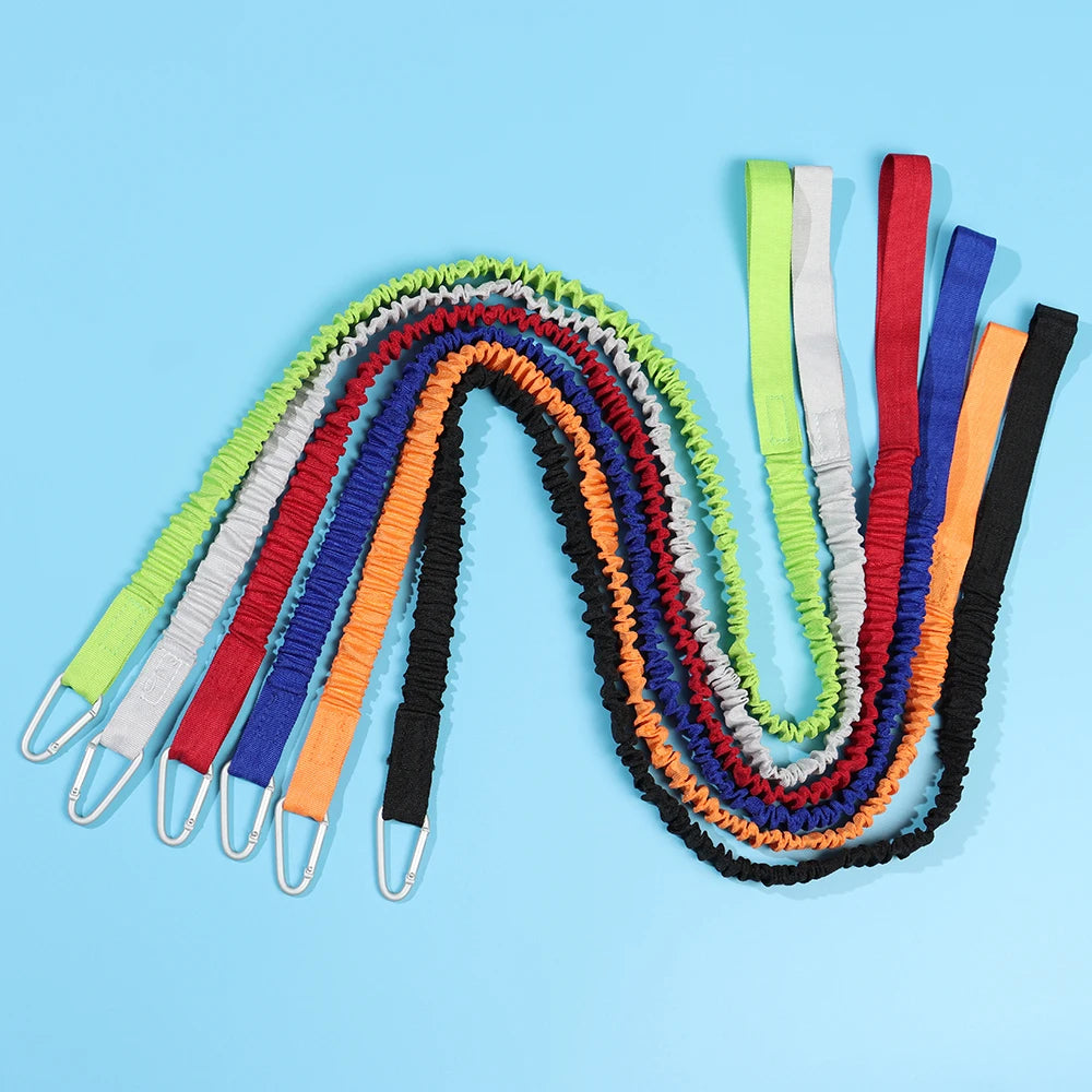 Adjustable Paddle Leash — Kayak & Surfboard Ankle Rope with Elastic Lanyard and Safety Carabiner