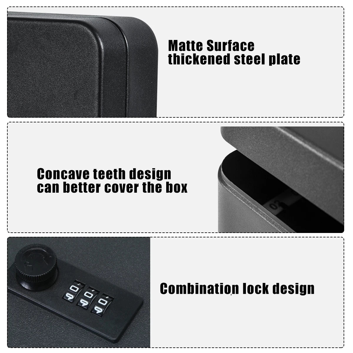 Security Car Combination Lock – Wall-Mounted Metal Storage Cabinet & Key Safe Box, Lockable Password Organizer for Home & Office