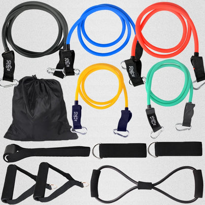 12PCS Resistance Bands Set – Professional Bodybuilding & Weight Training Equipment, Elastic Rubber Bands for Home Gym Fitness