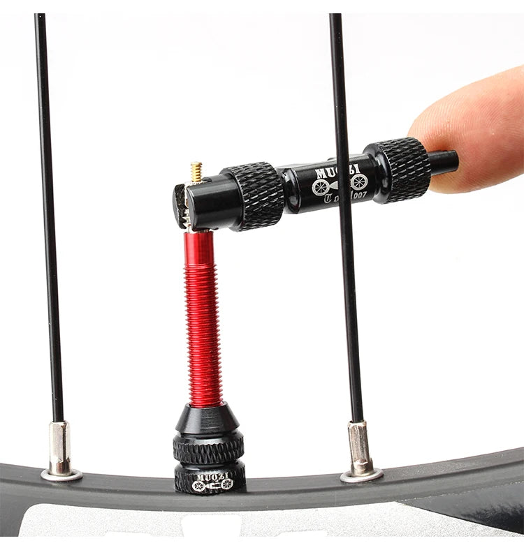 MUQZI MTB & Road Bike Valve Tool – Schrader & Presta Wrench for Tire Installation and Valve Core Removal