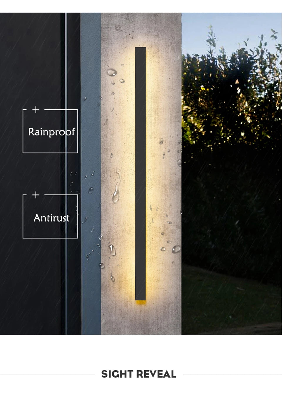 LED Outdoor Wall Light – Modern Waterproof IP65 Porch & Patio Lamp, Rainproof Exterior Wall Sconce for Garage & Garden