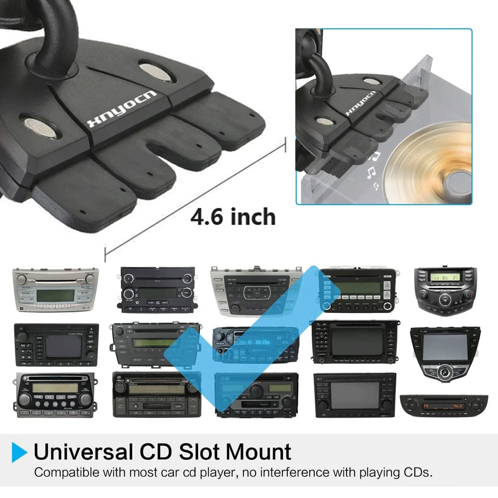 Adjustable Car Tablet Holder Stand | Universal CD Mount for 7-11 Inch Tablets | Compatible with iPad, Samsung Galaxy Tab, and More!