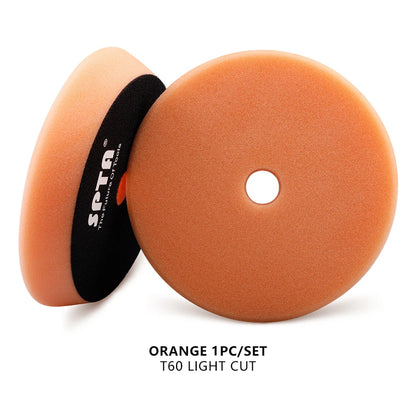 SPTA Car Buffing Polishing Pads – 3", 5", 6" T-Shape Sponge for DA/RO/GA Buffer Polisher